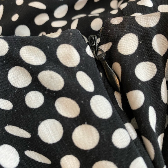 Tommy Hilfiger size 10 black white polkadot fit flare dress - Picture 9 of 9